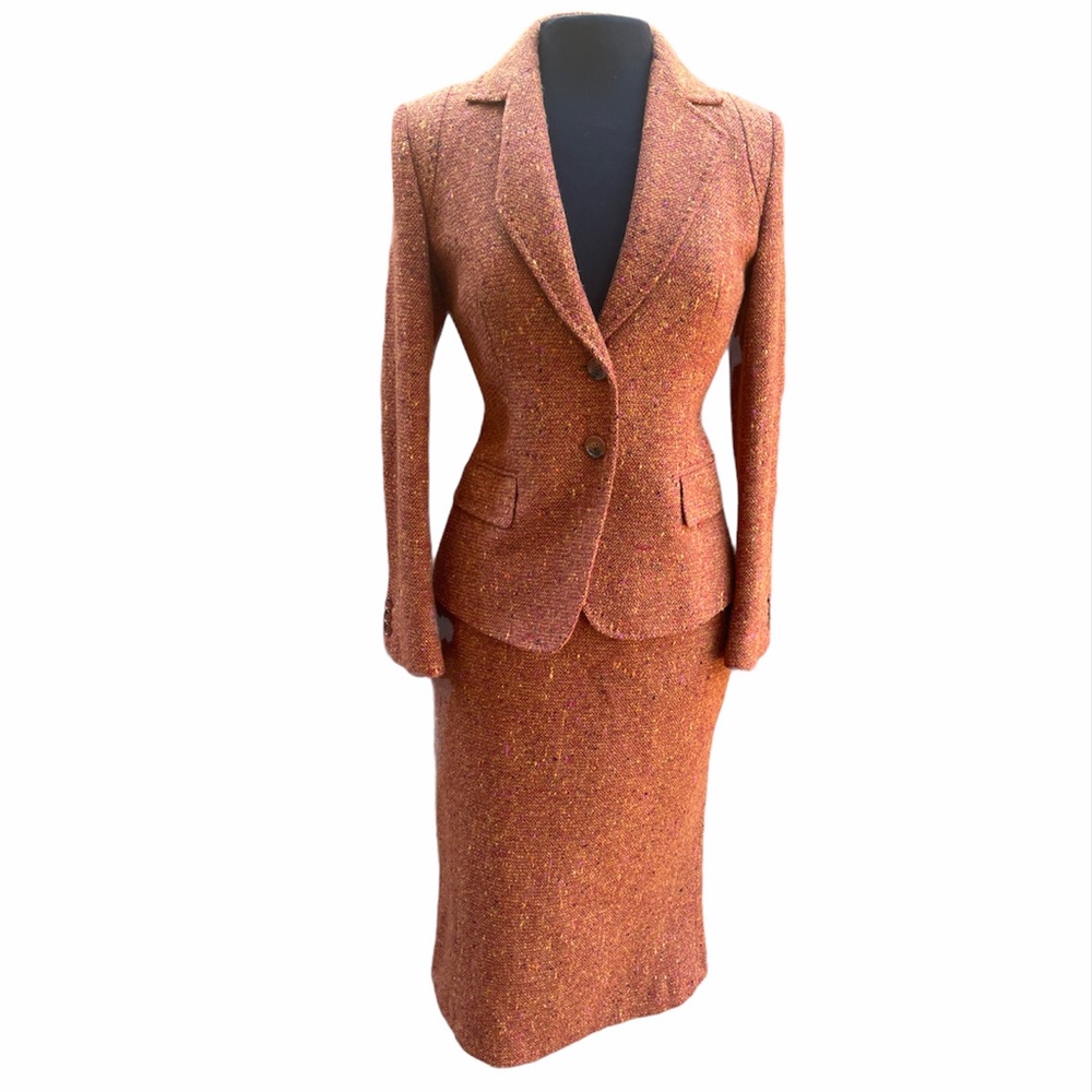 Max Mara Tweed Skirt Suit Stunning $2k
